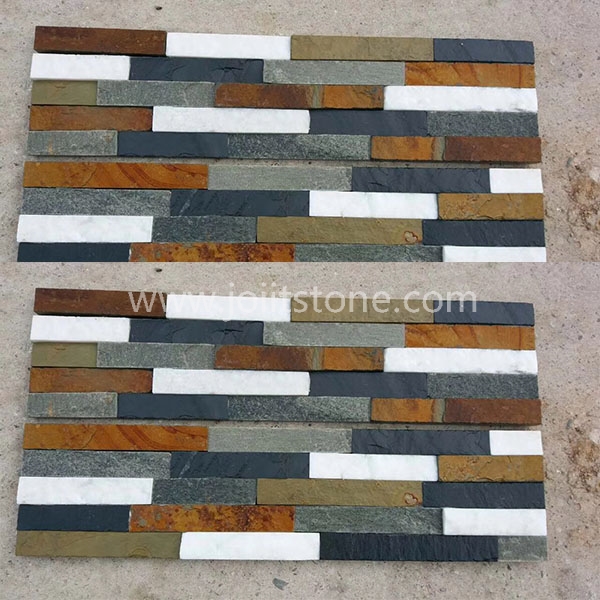 JSCS1560-75 Multicolor Slate 150x600 Culture Stone Veneer Panels