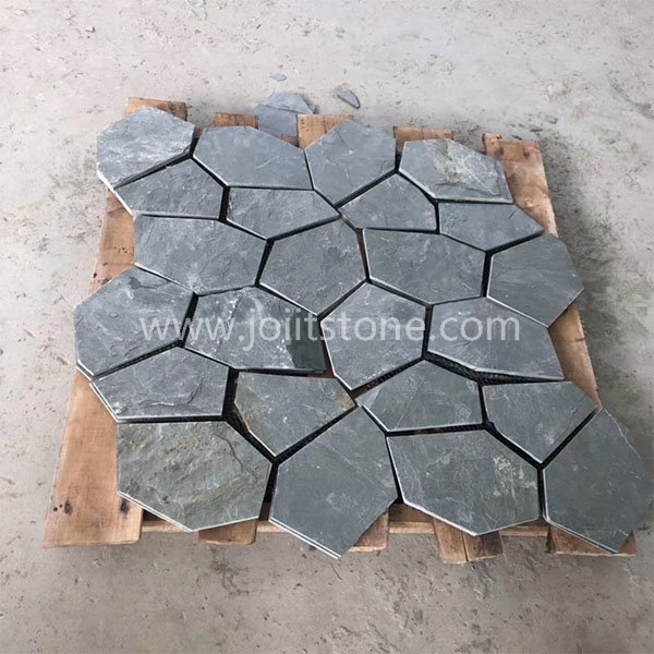 MS001 Black Slate Flagstone Paver For Patio