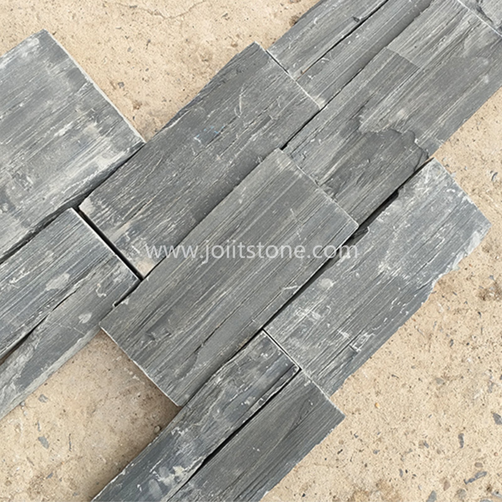 black slate strip loose stone